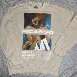 Picasso Art Graphic Men's Sweater - Size Medium